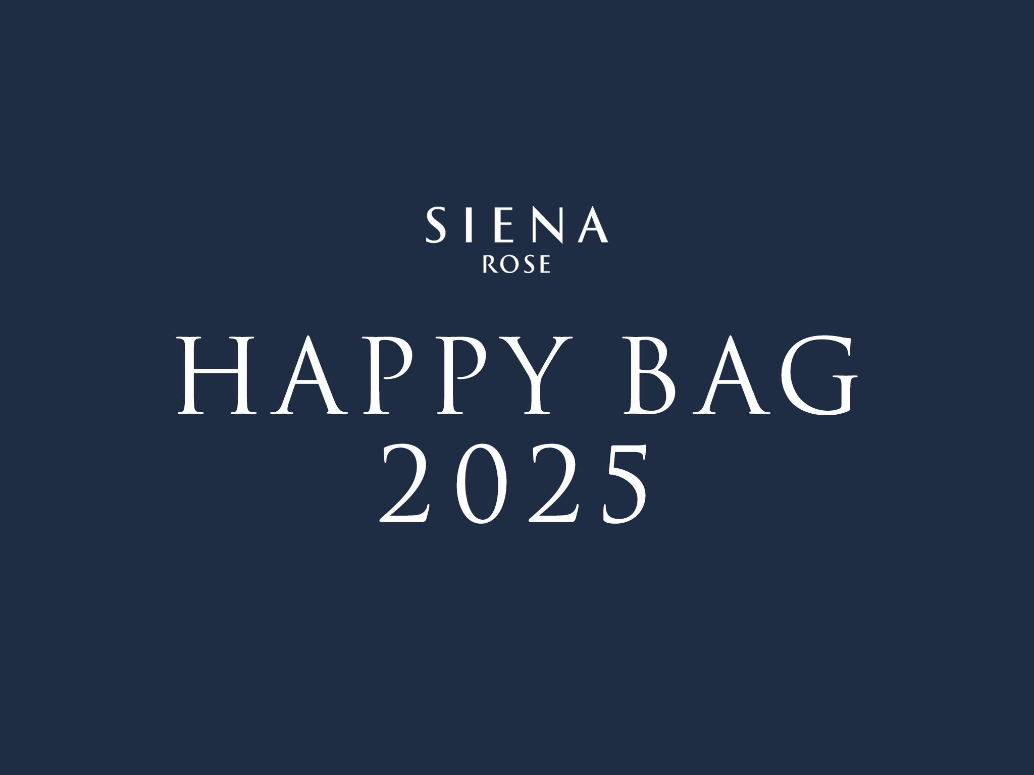 HAPPY BAG 2025》発売日のお知らせ – SIENA ROSE