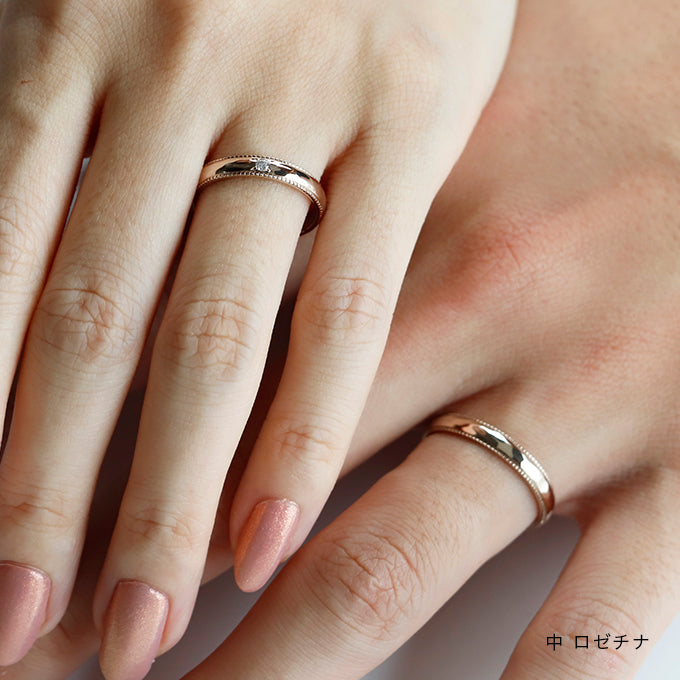 結婚指輪 叶える誓い中 ロゼチナ 着用画像