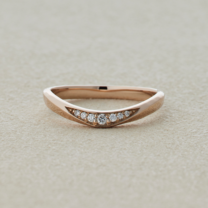 結婚指輪 まなざしワイド ロゼチナ 商品画像