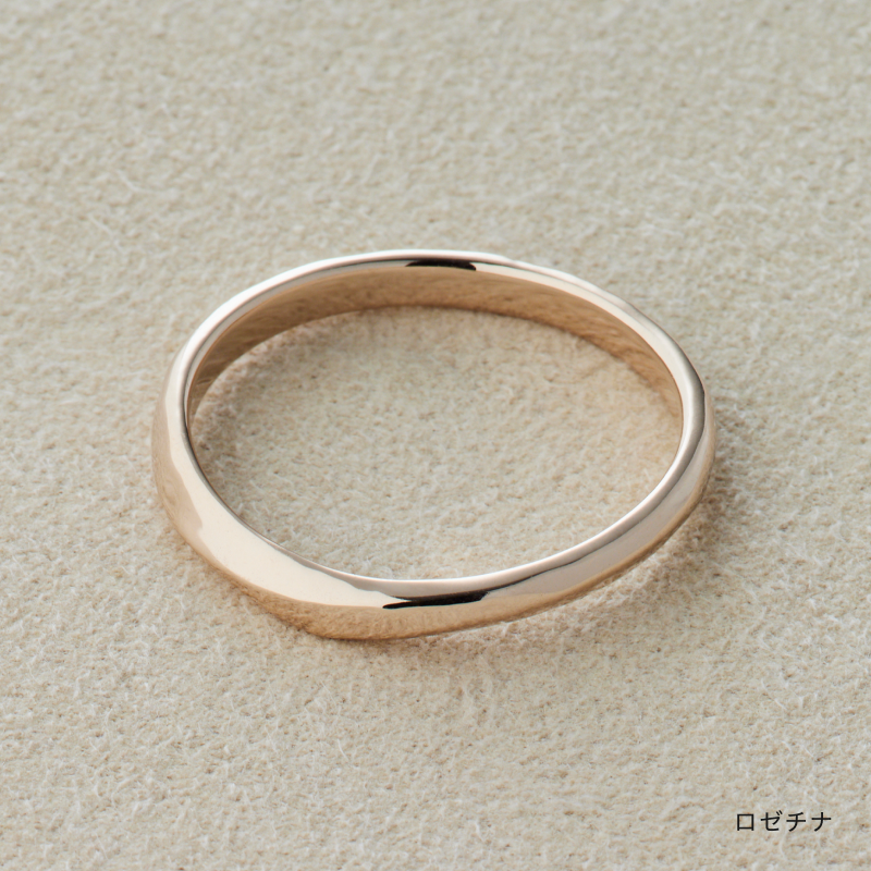 結婚指輪「MICHIRU」満ちる ロゼチナピンクゴールドリング