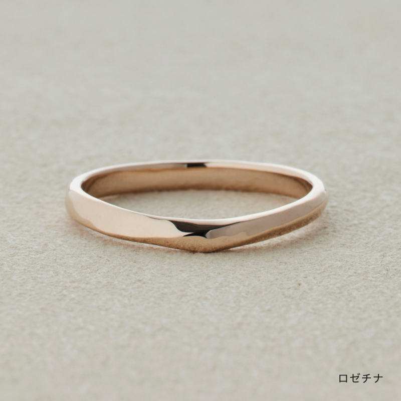結婚指輪「MICHIRU」満ちる ロゼチナピンクゴールドリング