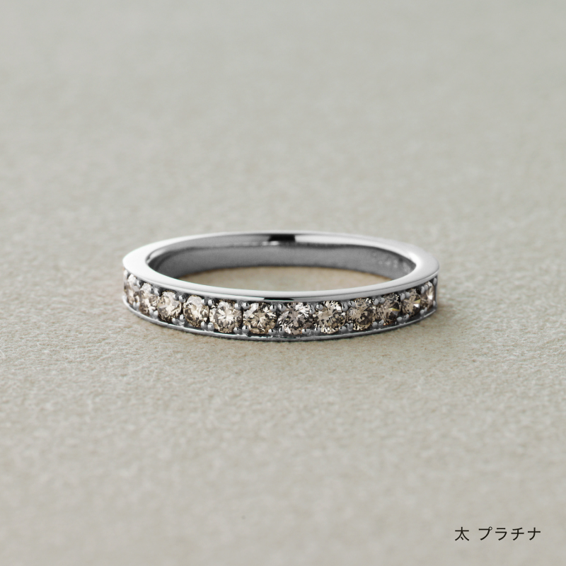結婚指輪 叶えるレール シャンパンダイヤ プラチナ 商品画像