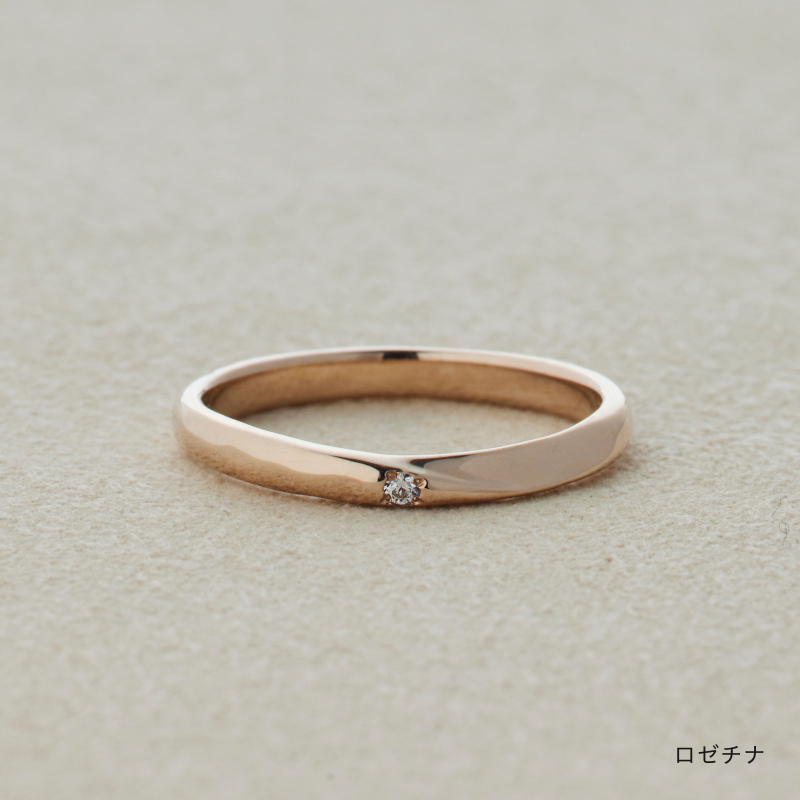 結婚指輪「SESERAGI」せせらぎ ロゼチナピンクゴールドリング