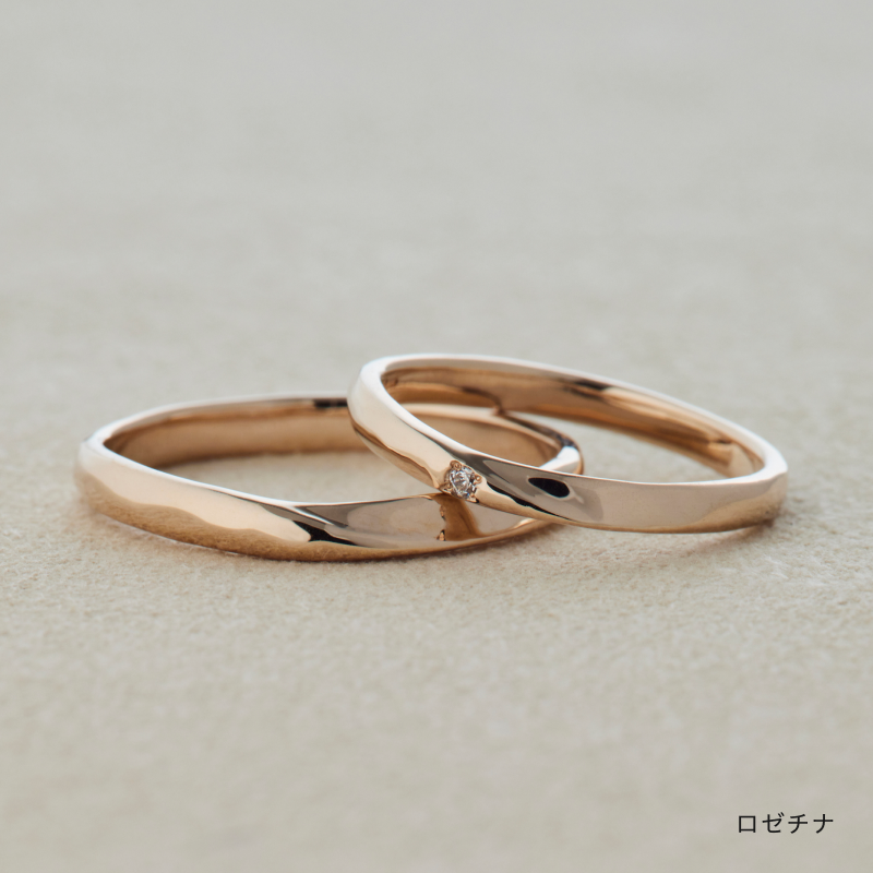 結婚指輪「SESERAGI」せせらぎ ロゼチナピンクゴールドリング