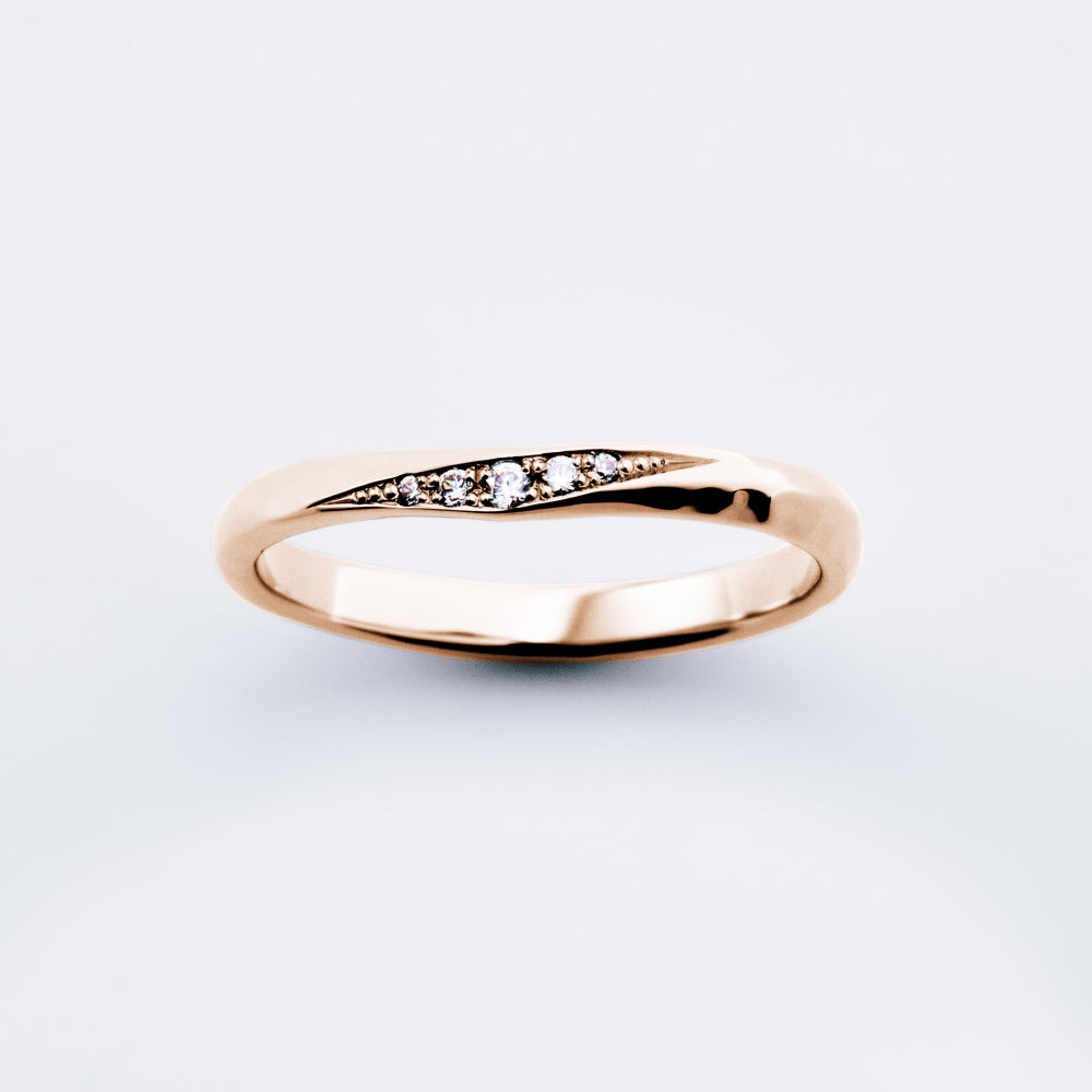 結婚指輪「MICHIRU」満ちる　ロゼチナピンクゴールドリング