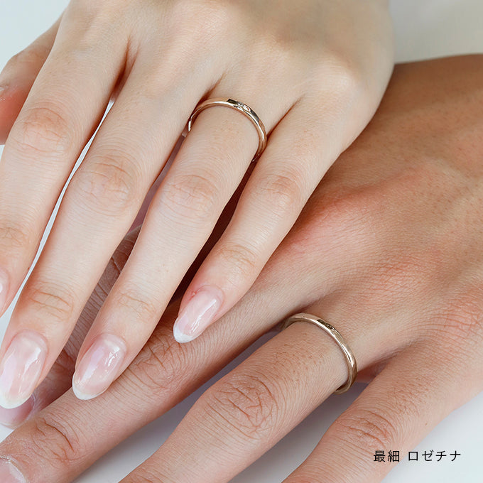 結婚指輪 商品画像 叶えるたたき ロゼチナ 着用画像