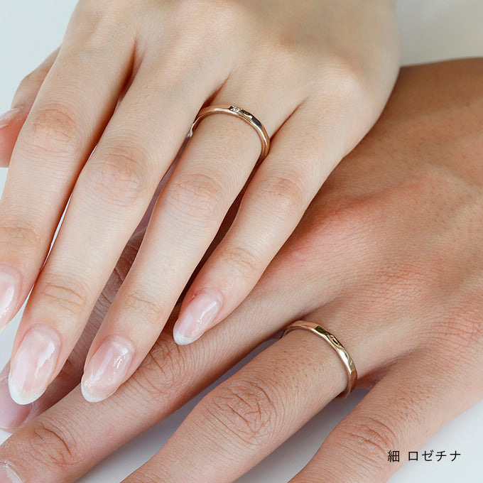 結婚指輪 商品画像 叶えるたたき ロゼチナ 着用画像
