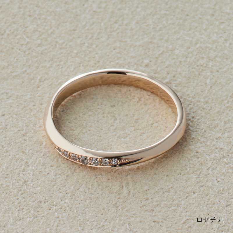 結婚指輪「YUTAKA」豊か ロゼチナピンクゴールドリング