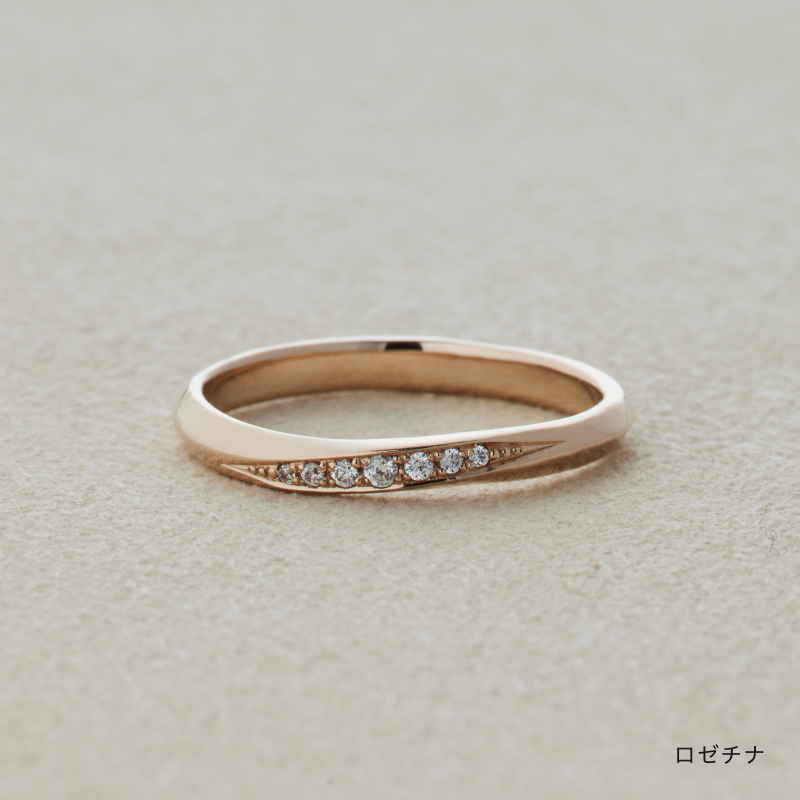 結婚指輪「YUTAKA」豊か ロゼチナピンクゴールドリング