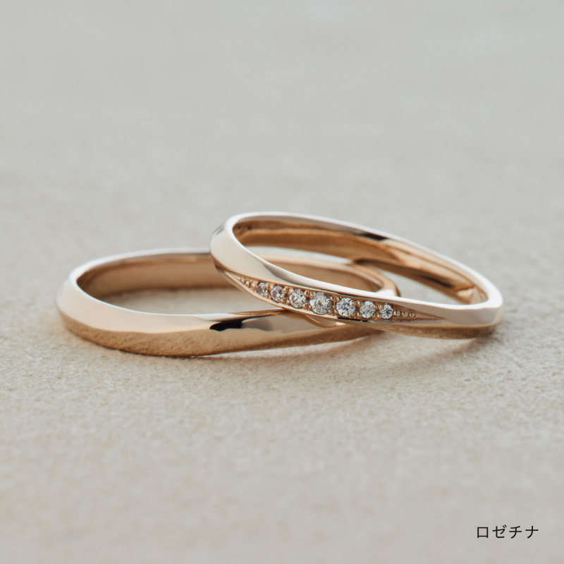 結婚指輪「YUTAKA」豊か ロゼチナピンクゴールドリング