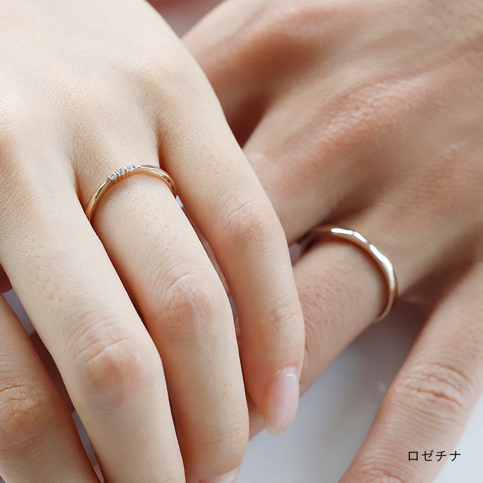 結婚指輪 ここち ロゼチナ 着用画像