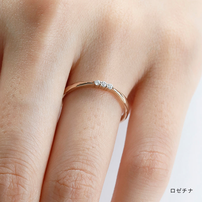 結婚指輪 ここち ロゼチナ 着用画像