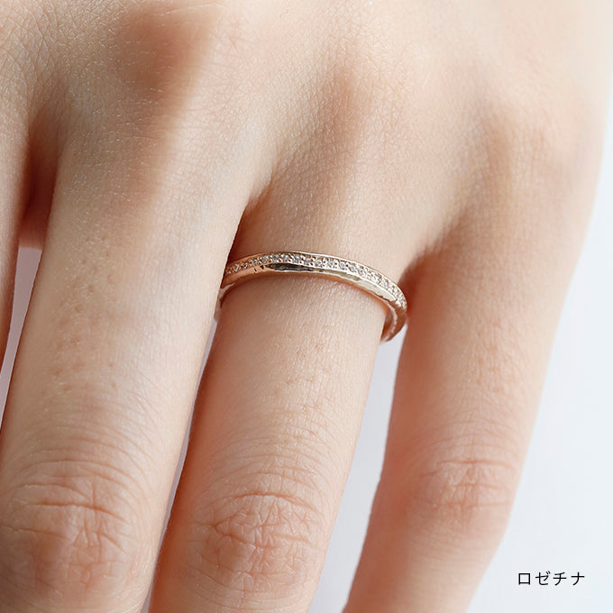 結婚指輪 道 ロゼチナ 着用画像
