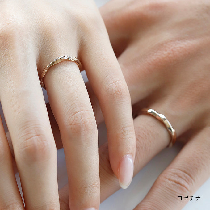 結婚指輪 しなやか ロゼチナ 着用画像