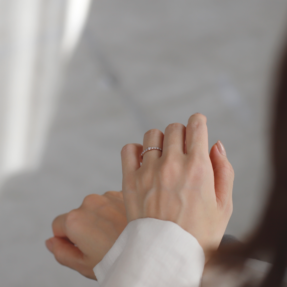 ANNIVERSARY ダイヤ9粒リング(即納)