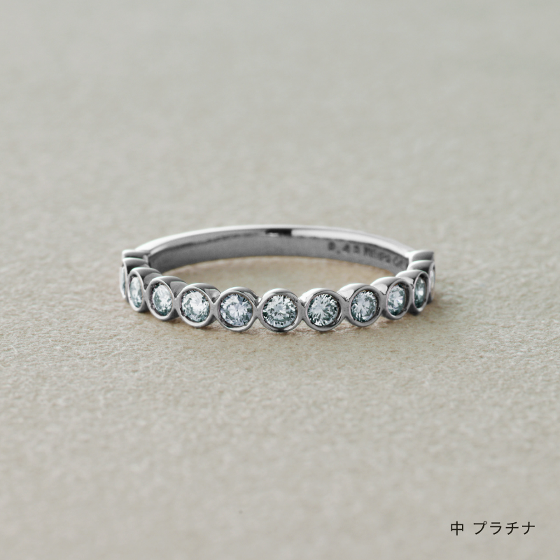結婚指輪　叶えるベゼル　クリアダイヤ　プラチナ　商品画像