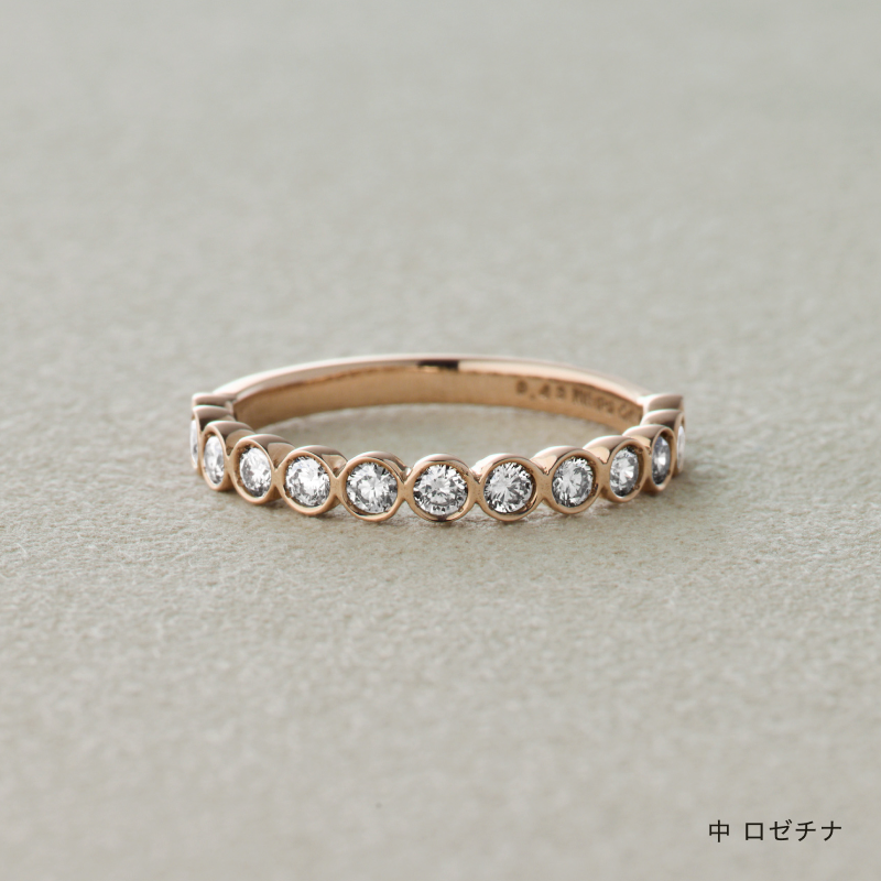 結婚指輪　叶えるベゼル　クリアダイヤ　ロゼチナ　商品画像