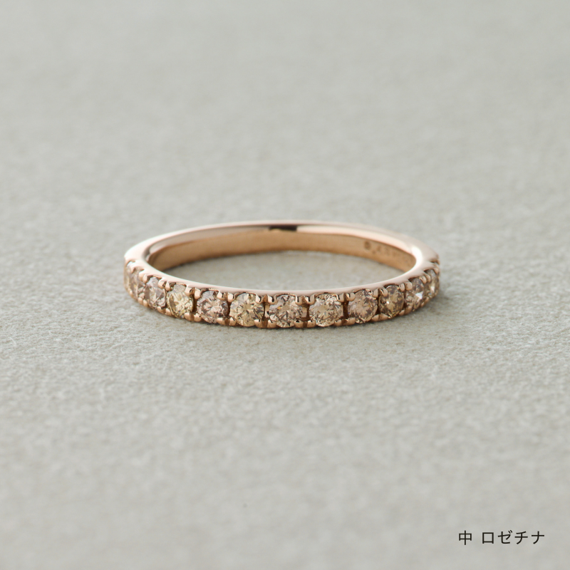 結婚指輪　叶えるツメ　シャンパンダイヤ　ロゼチナ　商品画像