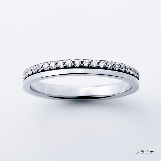 婚約指輪（エンゲージリング）AYUMUハーフエタニティリング　プラチナ　ダイヤモンド